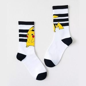Pikachu black n white cute sock